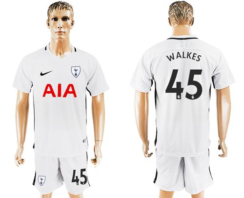 Tottenham Hotspur #45 Walkes White Home Soccer Club Jersey - Click Image to Close